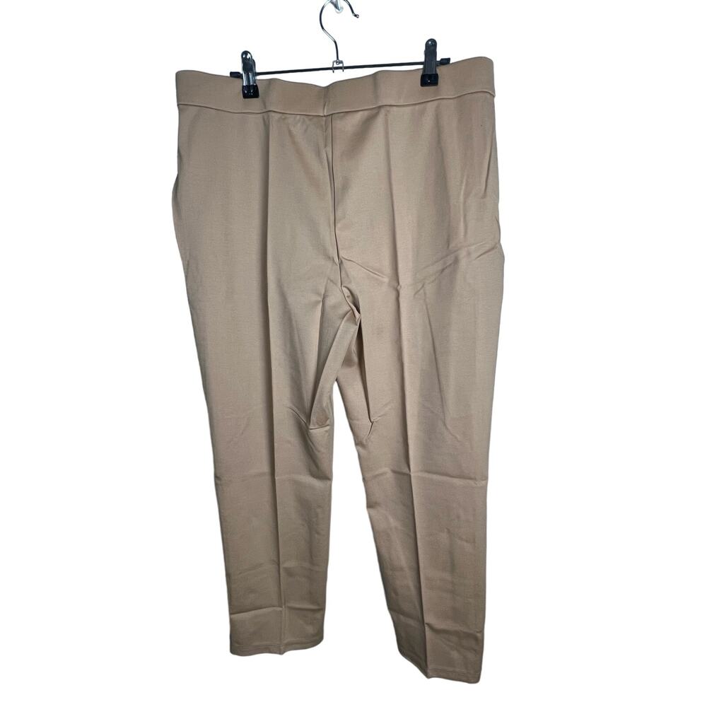 Isaac Mizrahi Live Regular 24/7 Stretch Knit Ankle Pant MEDIUM CAMEL NWOT SIZE L - Picture 4 of 6